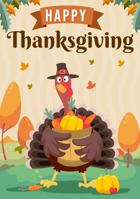 happy thanksgiving Template | PosterMyWall