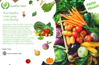 healthy Fresh Vegetables Shop Advertisement Flag template