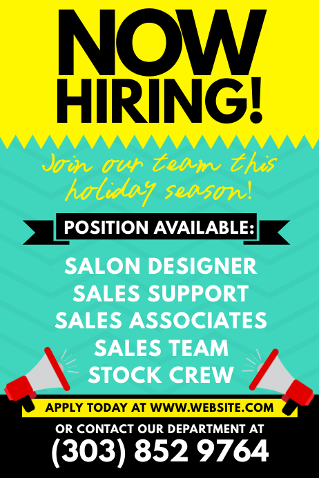 Hiring Poster Template 95D