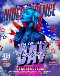 INDEDEPENDENGE DAY FLYER Poster/Wallboard template