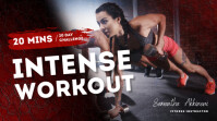 Intense workout youtube fitness thumbnail des template