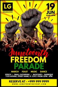 Juneteenth Freedom Parade Template Poster