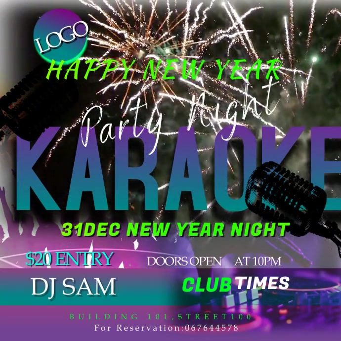 KARAOKE NEW YEAR POSTERS Template | PosterMyWall