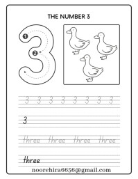 Kids number coloring worksheets Flyer (US Letter) template