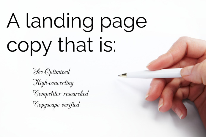 landing page copy Poster template