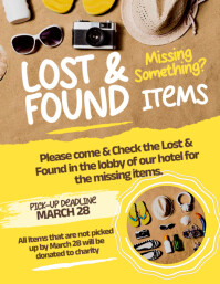 Lost & Found Announcement Flyer template