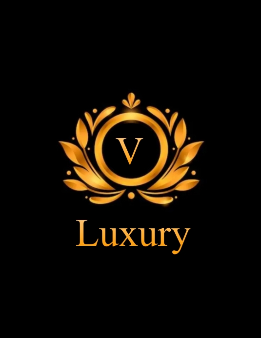 Luxury gold logo Flyer (US Letter) template