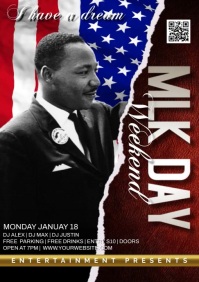 Martin luther king jr day video A4 template