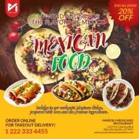 Maximalist Professional Mexican Restaurant Sq Square (1:1) template