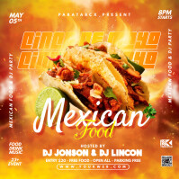 Mexican Food flyer Instagram Post template