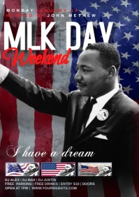 Mlk day weekend A4 template