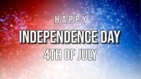 Modern & Minimal Happy 4th Of July Independen Digital Display (16:9) template