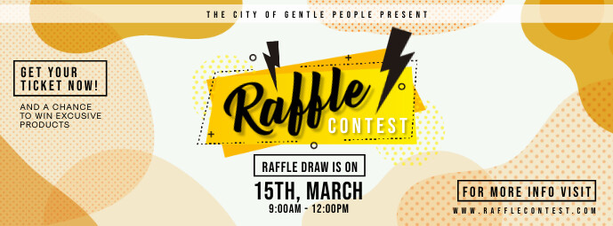 Modern Creative Raffle Ticket Custom Design Cover na Larawan ng Facebook template