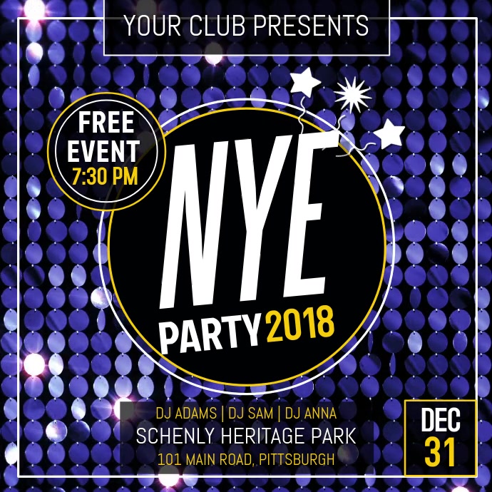 New Year Party Instagram Video template | PosterMyWall