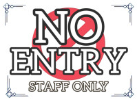 No Entry Signboard for Businesses Minimalist template