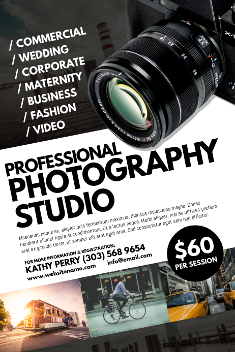 Photography Studio Poster template