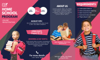 Pink and Black School Tri-fold Brochure US Legal template