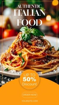 Professional Italian Restaurant Spaghetti Pas Instagram Story template