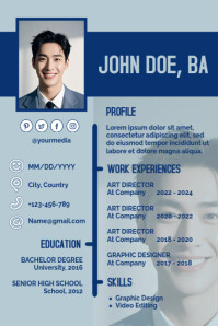 Professional Resume Profile Poster template