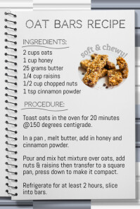 recipe template Poster