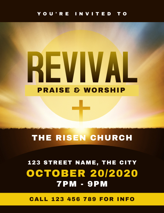 Revival Church Flyer template