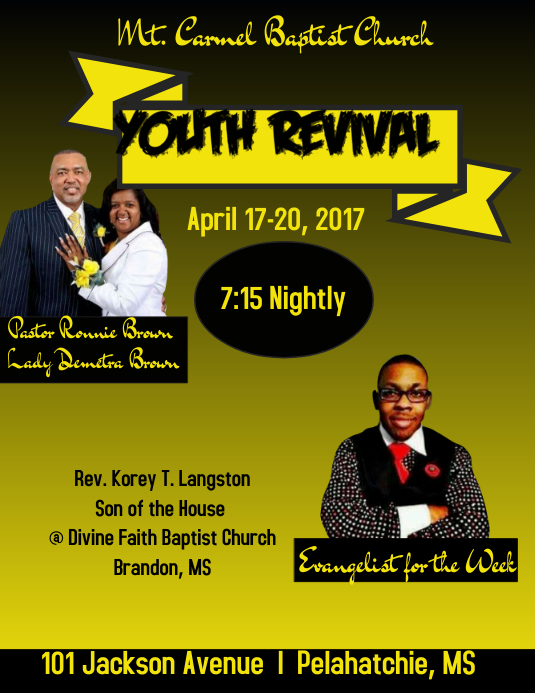 Revival Flyer (US Letter) template