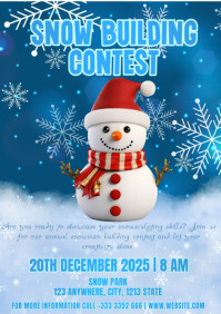 Snowman Building Contest A3 template