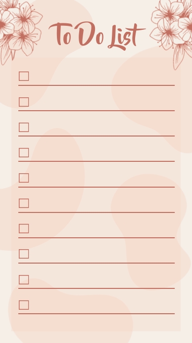 To Do List Template Tampilan Digital (9:16)