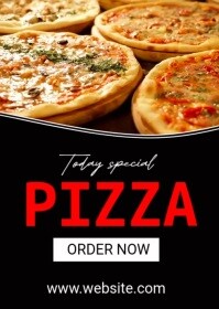 Today pizza poster A6 template