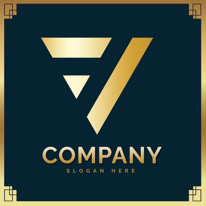 Triangle Gold Logo Template | PosterMyWall