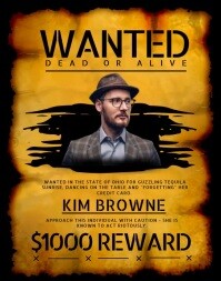 WANTED Poster/Wallboard template