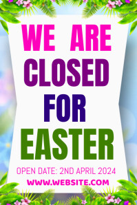 We are closed for Easter template Pinterest Graphic