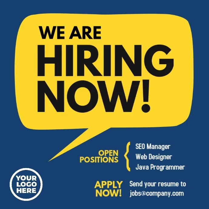 We Are Hiring Poster Template