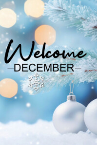 welcome December Pinterest Graphic template