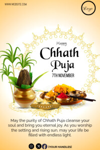 White Joyful Happy Chhath Puja New Design  Pinterest Graphic template