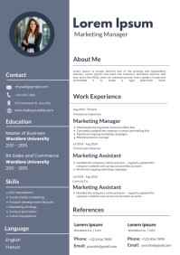 White Maximalist Gray And White Minimalist Cv A4 template