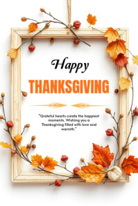 White Maximalist Thanksgiving  Pinterest Graphic template