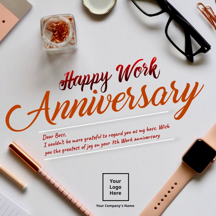 Copy of Work Anniversary Wishes | PosterMyWall