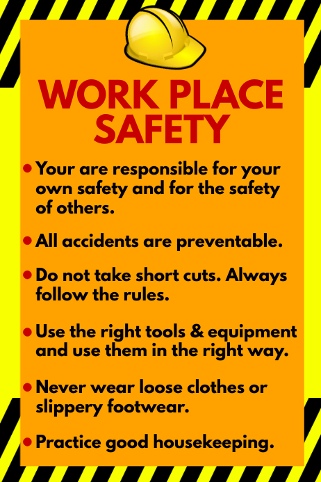 Workplace Safety Posters Printable