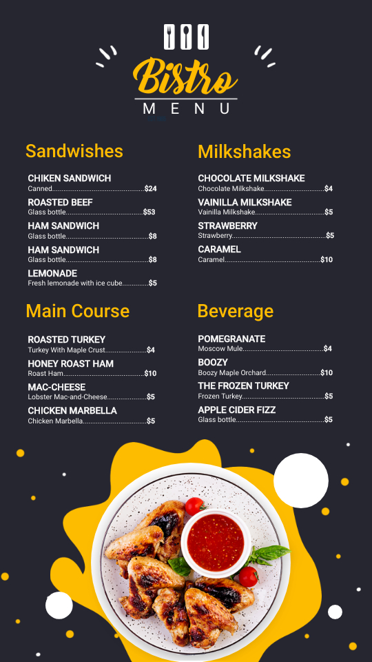 Boost footfall with 45,880+ menu templates