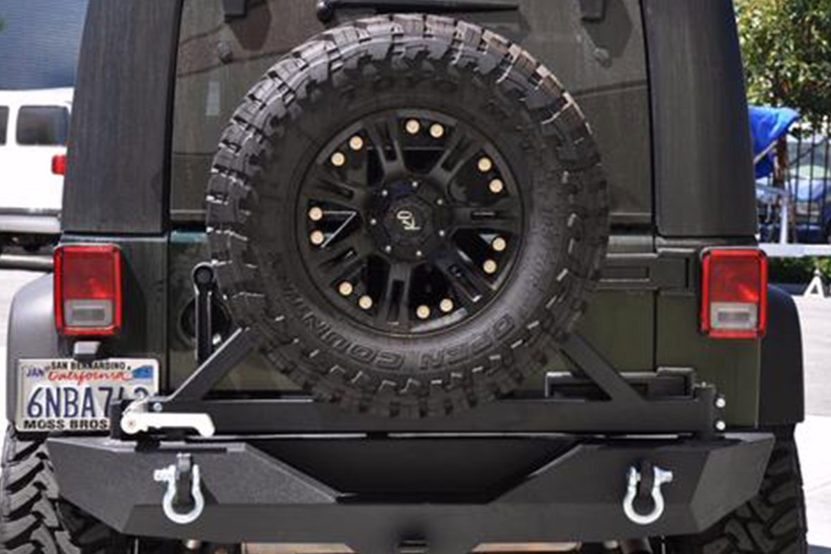 Top 52+ images jeep jk tire carrier bumper - In.thptnganamst.edu.vn