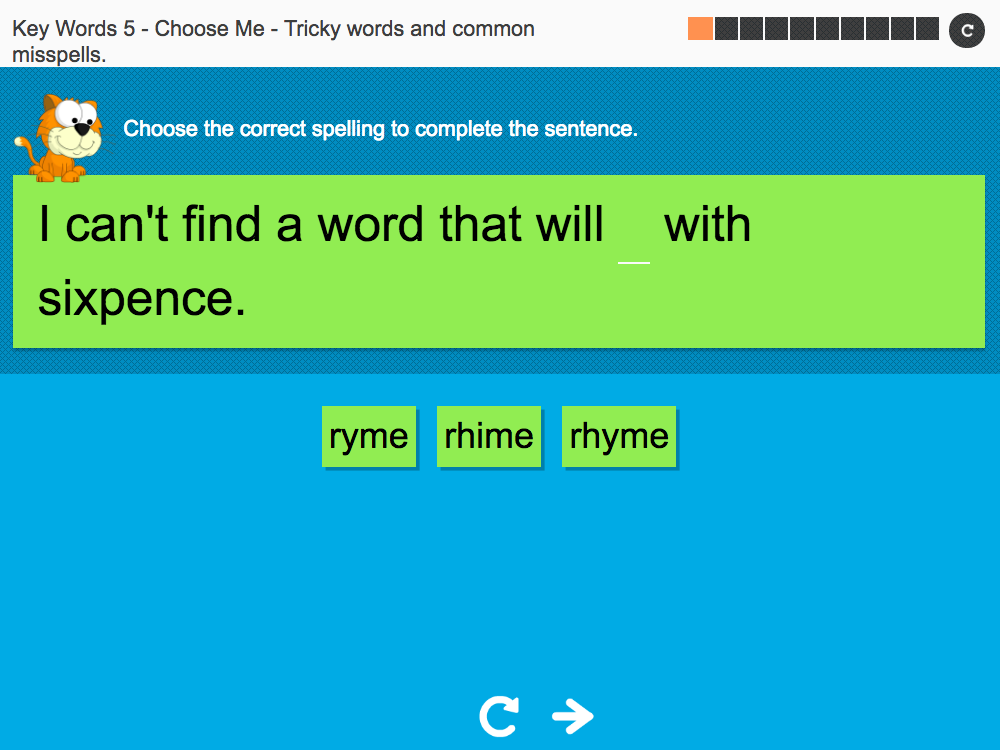 Tricky Words Spelling Interactive Exercise 5 - Choose Me - Year 5/6 ...