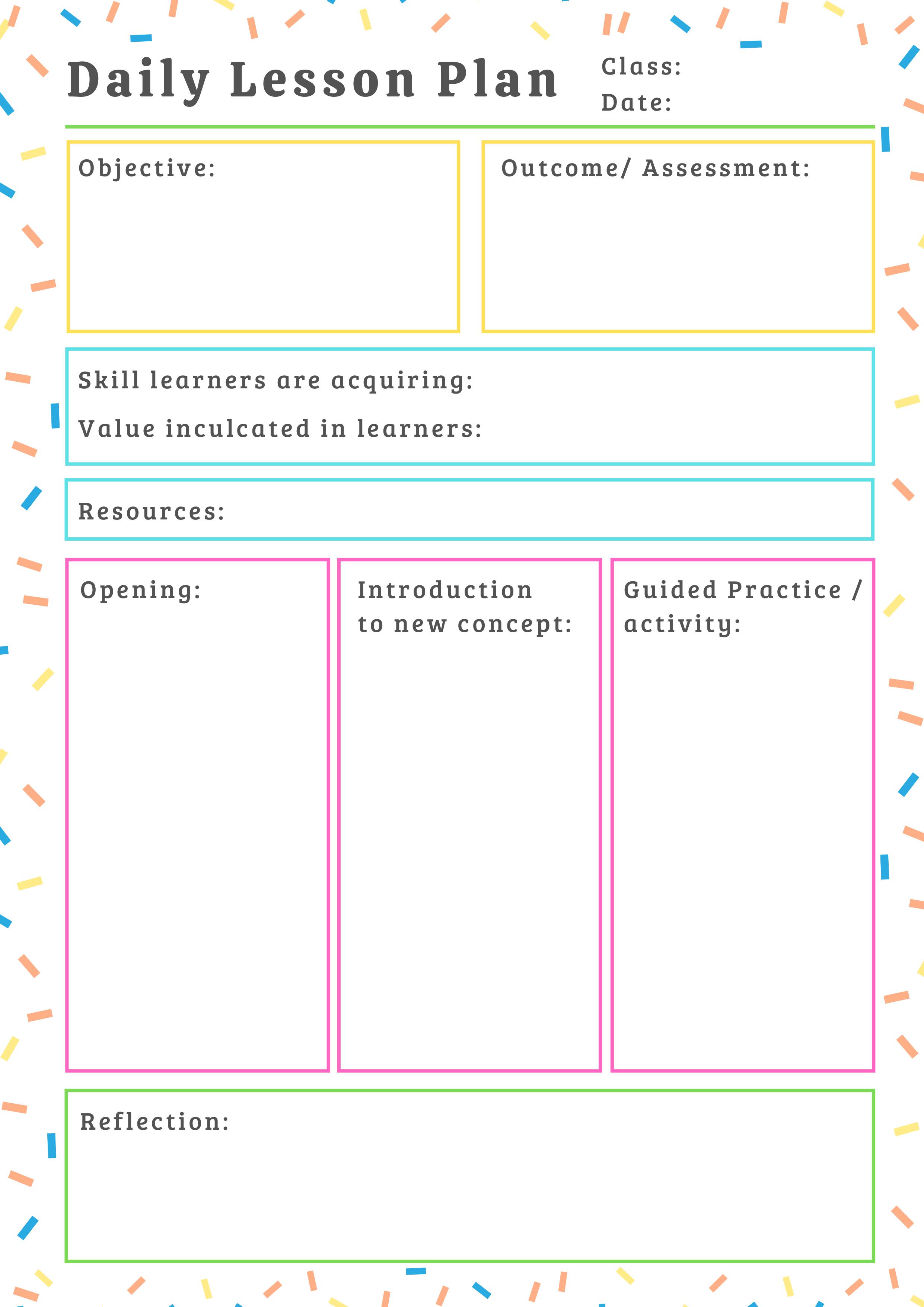 Printable Form For Teachers - Printable Forms Free Online