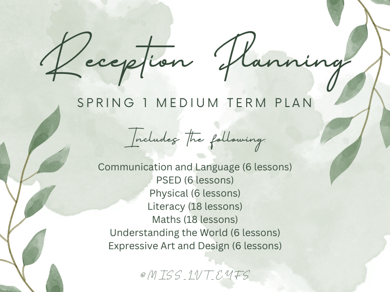 Reception Spring 1 Medium Term Plan