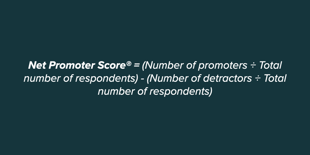 Net promoter score formula