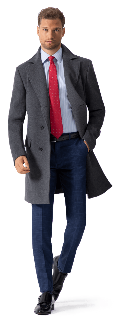 Gray overcoat for men