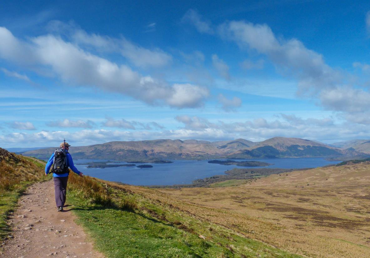 The West Highland Way on the shores of Loch Lomond