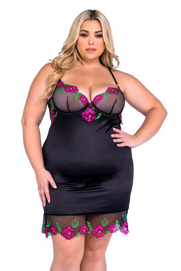 Plus Size Peony Paradise Chemise