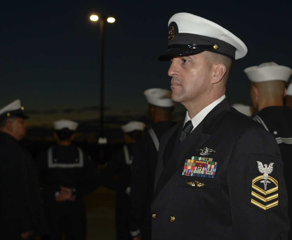 NMCSD DFA Holds a Service Dress Blue Uniform Inspection