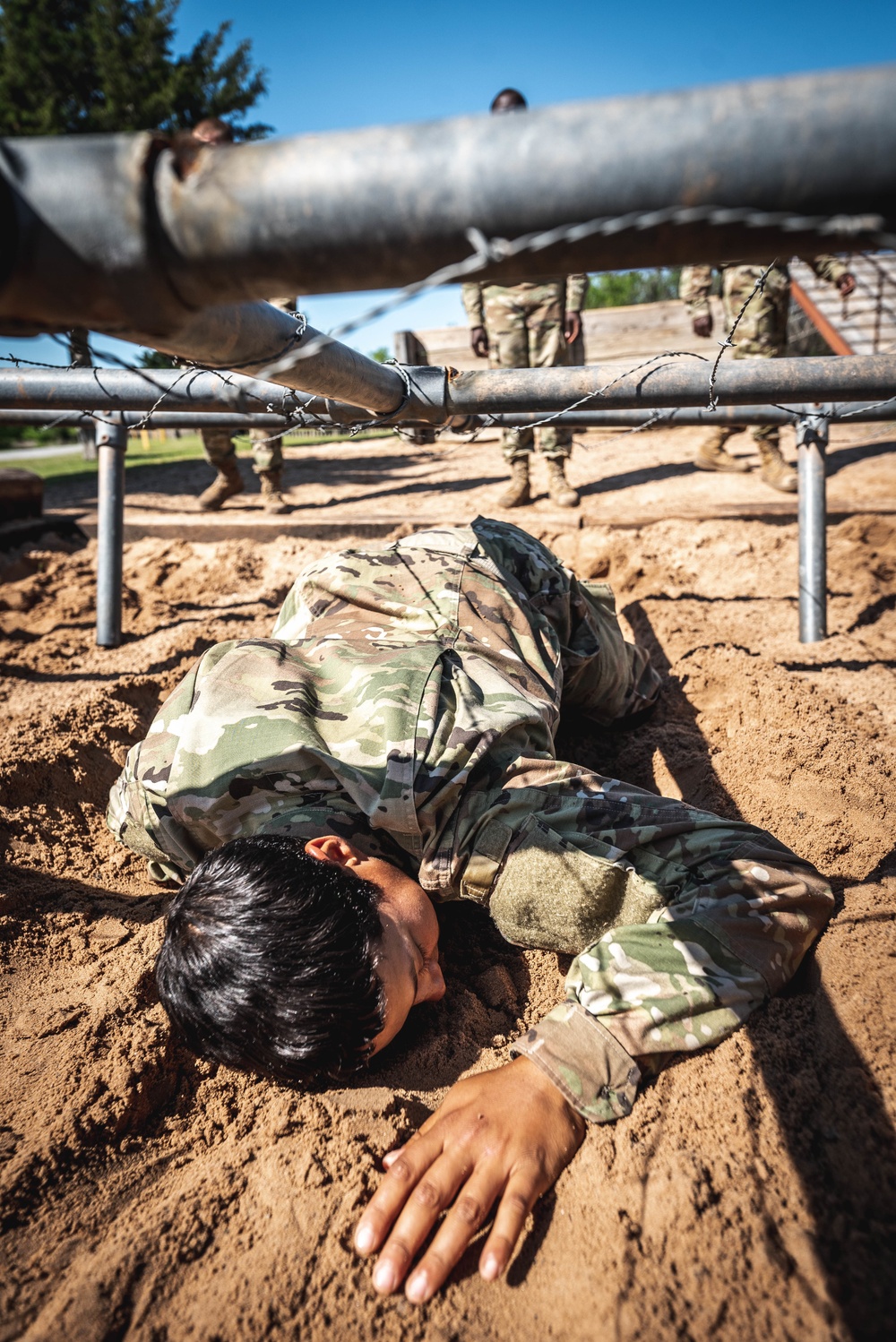 Basic Combat Trainees Complete Obstacle Course on Fort Sill